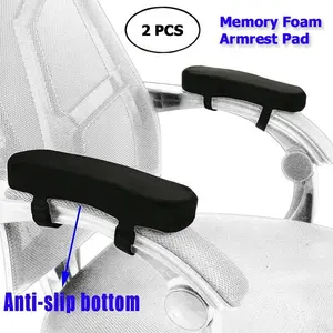 Memory Foam Chair Armrest Pads 1 Pair(2 Pcs) | Ergonomic Elbow Support Cushion for Office Chair, Armrest Heightening & Pressure Relief Cover, Slipcover, Chair Slipcovers
