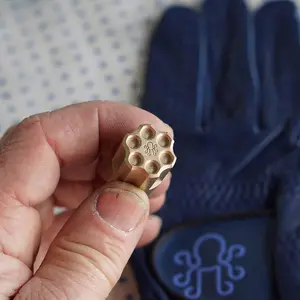 Revolver Single Prong Divot Tool - Brass