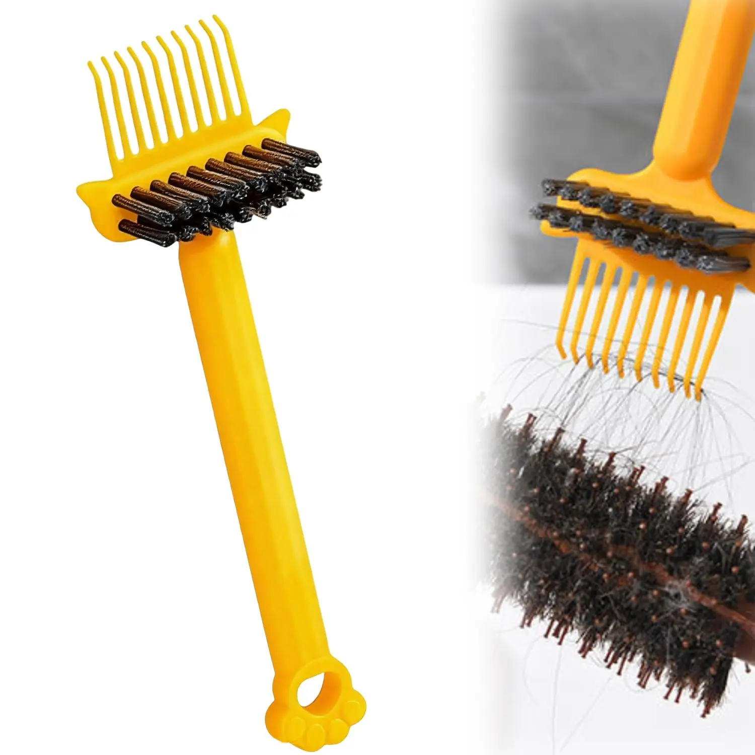 Two-In-One Hair Comb Cleaning Brush, Easily Remove Residual Hair and Dust, Home Salon Universal Cleaning Tool, Versatile Cleaning, Essential Grooming Accessory, Effective