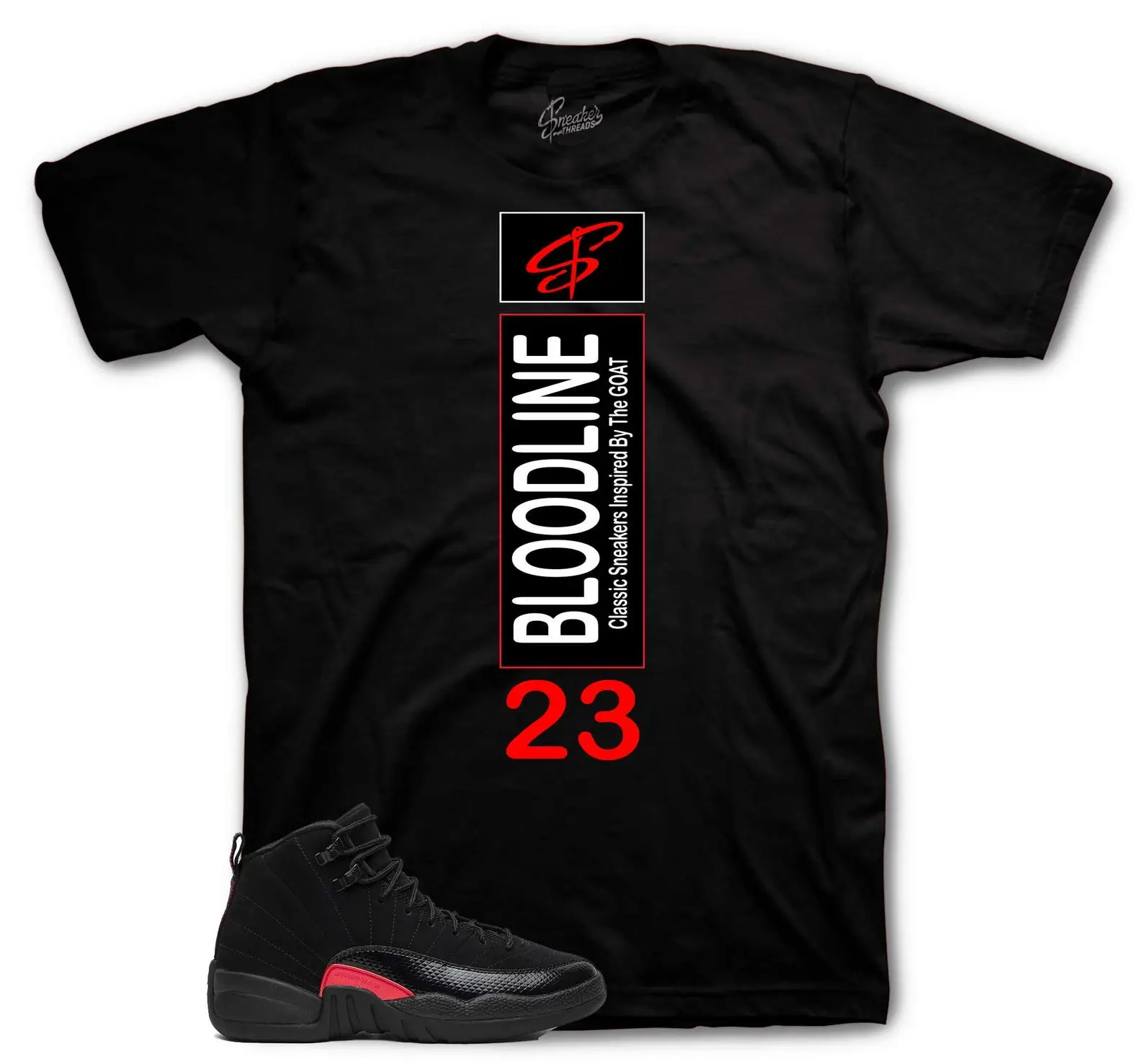HEEL TAB Shirt Design To Match Retro 12 Bloodline Sneakers AJ12 Sneaker Tees, 90s Hip Hop Tee, Gift For Women and Man Unisex T-Shirt, Cozy Gift