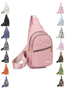 Women's Solid Color Quilted Fanny Pack, Fashionable PU Leather Zipper Chest Bag for Daily Used, Trendy Versatile High-quality Daily Commuting Casual Waist Bag