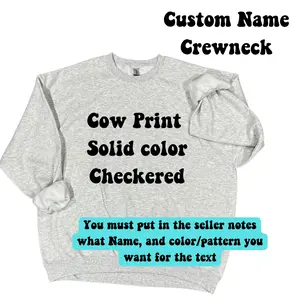 Variety Custom Name Crewneck Tshirt Long Sleeve Casual Cotton sweatshirt