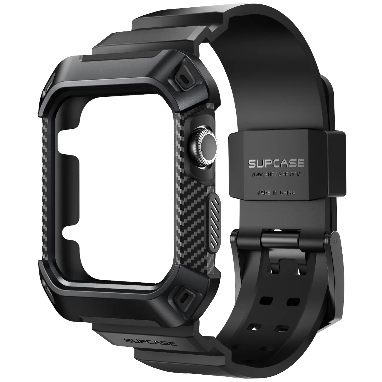SUPCASE Case for Apple Watch Series 9/8/SE2/7/6/5/4/SE/ Ultra 2/1 [42/49mm], Rugged Protective Metal Case with Strap Bands Accessories Adjustable