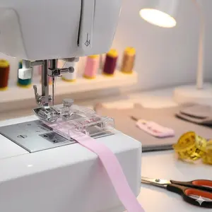 Sewing Machine Presser Foot Set: Bias Tape Rolled Hem Foot for Denim & Chiffon, DIY Crafting Tools, Beaded Hemming Foot Attachment for Garment Making, Sewing Supplies Crafts, Multifunctional Home Sewing