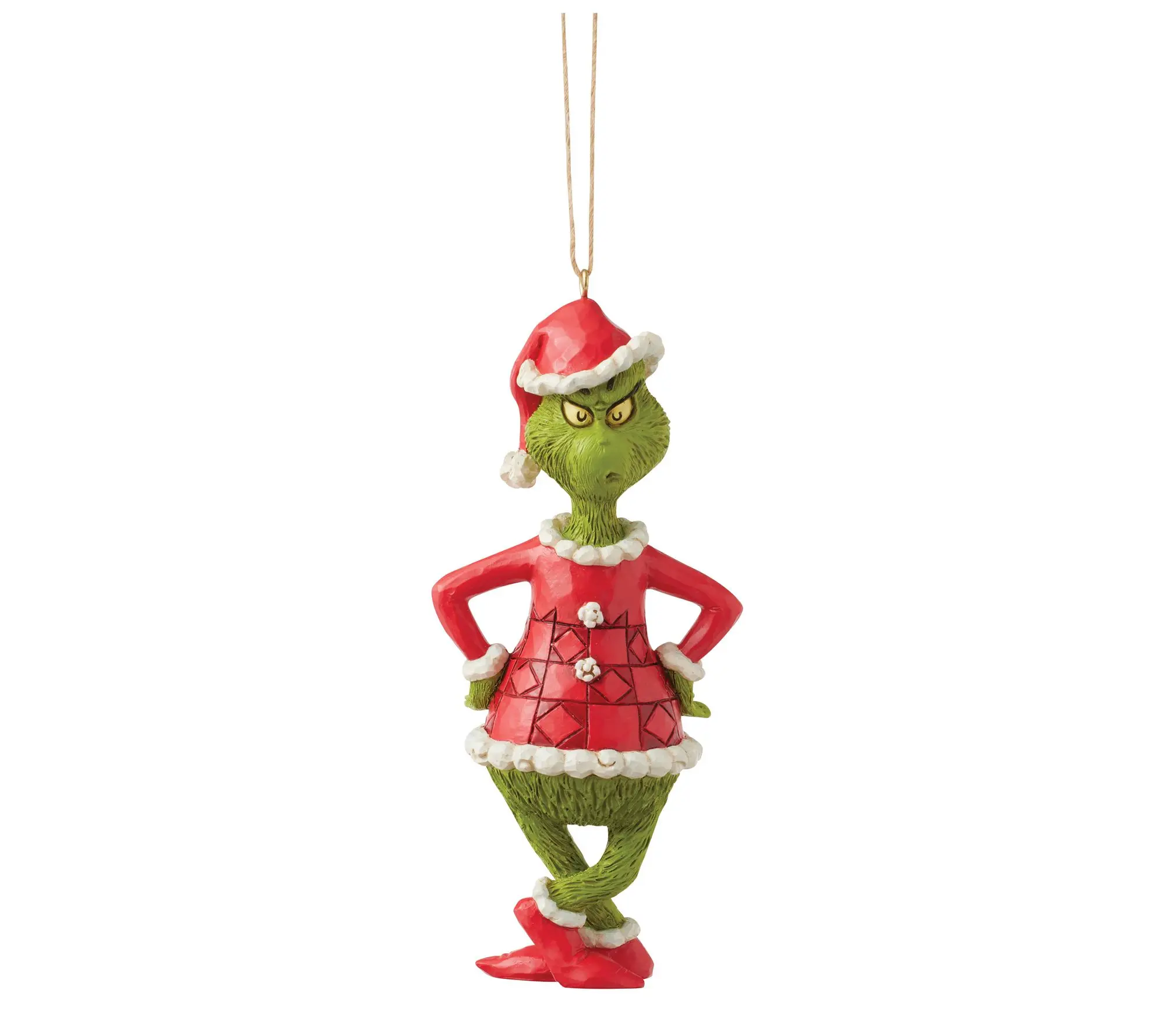 Jim Shore Grinch with Hands on Hips Christmas Ornament 5.3in H Jim Shore Grinch with Hands on Hips Christmas Ornament 5.3in H