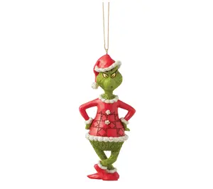 Jim Shore Grinch with Hands on Hips Christmas Ornament 5.3in H
