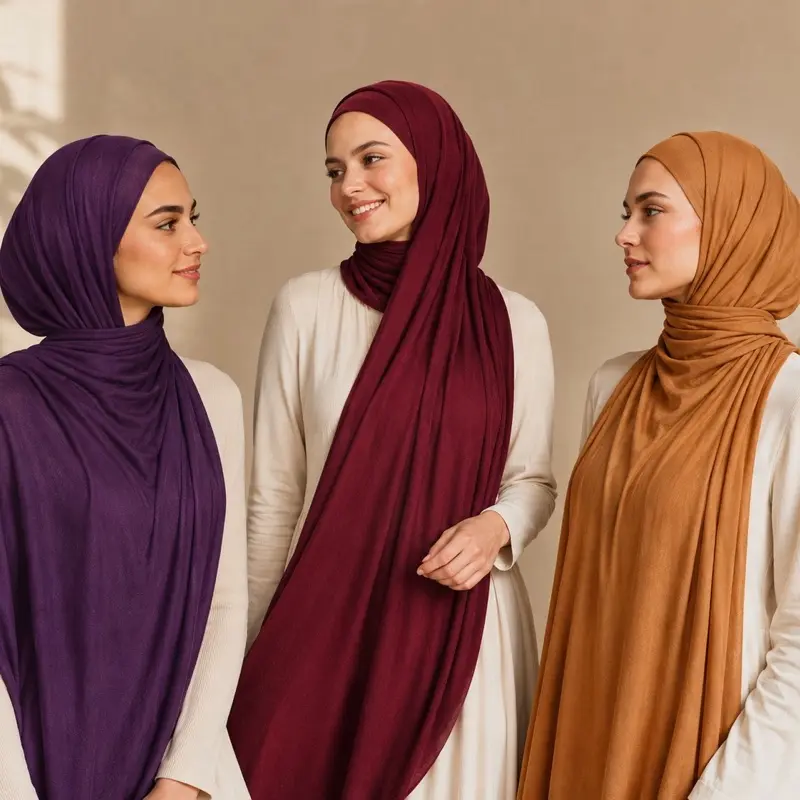 Pure Lycra Jersey 3-Piece Bundle - 1 Undercap Included per Hijab