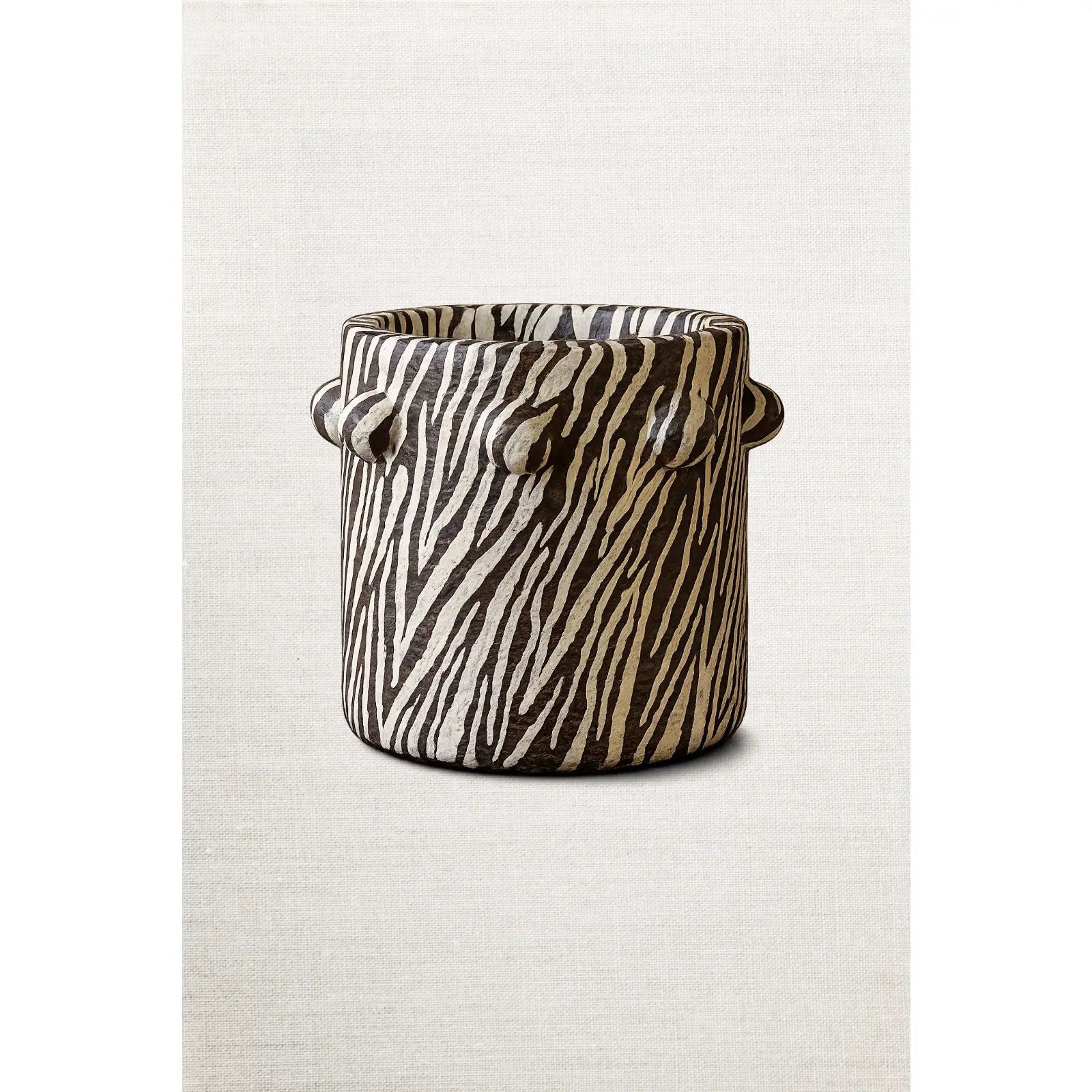 Handcrafted Large Maya Cement Planter Pot - Limited Edition