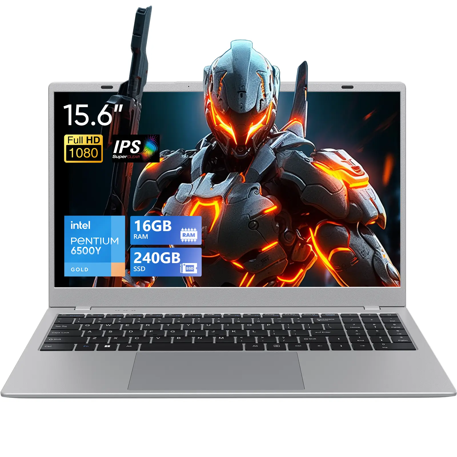 15.6-Inch 2026 Lightweight Laptop Computer, 13th Gen Intel Pentium Gold 6500Y (Up to 3.4GHz), 16GB RAM,240GB SSD, 1920x1080 FHD Display, Camera Privacy Shutter Slider, Wi-Fi, Fast Performance for Everyday Work & Entertainment, Laptops, Usb 3.0