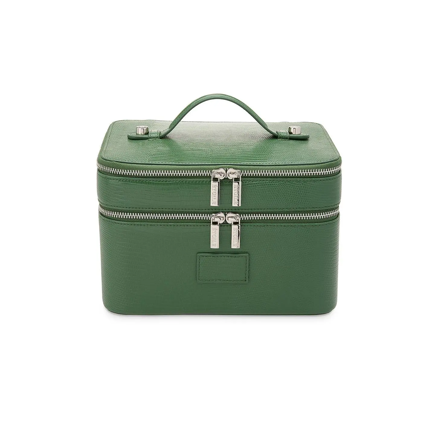ETOILE COLLECTIVE Duo Vanity Case in Moss Lizard Print