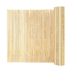 VEVOR Natural Bamboo Fence Privacy Screen, Summervibes,Summervibes, Eco-Friendly Privacy Bamboo Slat Fence, 6 ft H x 13 ft L Decorative Bamboo Screen Panel, for Garden, Backyard, Balcony, Patio, Pool Side