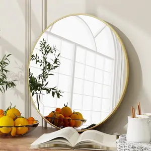 BEAUTYPEAK 24"-30"-36"  Wall Mirror Bathroom Mirror Wall Mounted Round Mirror