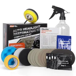 Headlight Restoration Kit 3 Easy Steps to Restore Sun Damaged Headlights Polish Headlights Lens Restore Cleaner DIY Polishing Springtok