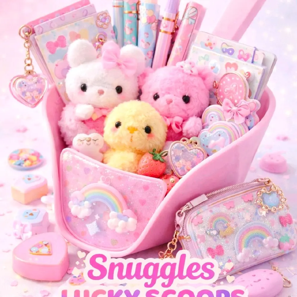 Regular  Cute Stationery and Accessory Bundle with Pink Theme and Adorable Designs