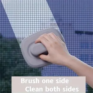 1 Pc Multi-functional Mesh Screen Cleaning Brush, Portable Handheld Window Screen Brush, Flat Surface Cleaner | For Sofa, Wall, Carpet, Glass, Home & Car Use - Dust Removal Brush, Durable Cleaning Tool | Easy to Use & Lightweight, Dust Cleaning Essential