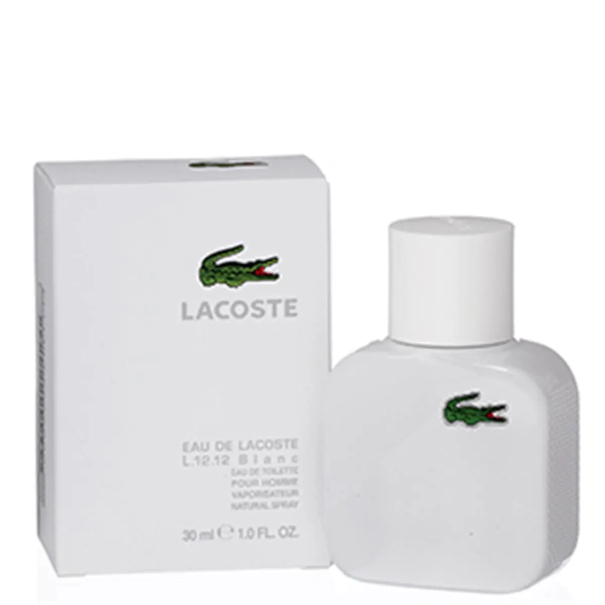 212 MAIN Lacoste L.12.12 Blanc Men's White Eau De Toilette Spray, 5.9 fl oz