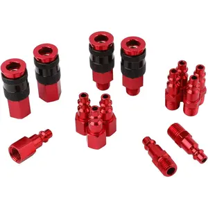 1/4'' Air Compressor Hose Fittings, Universal Air Coupler, 14 Pieces Air Compressor Accessories Kit
