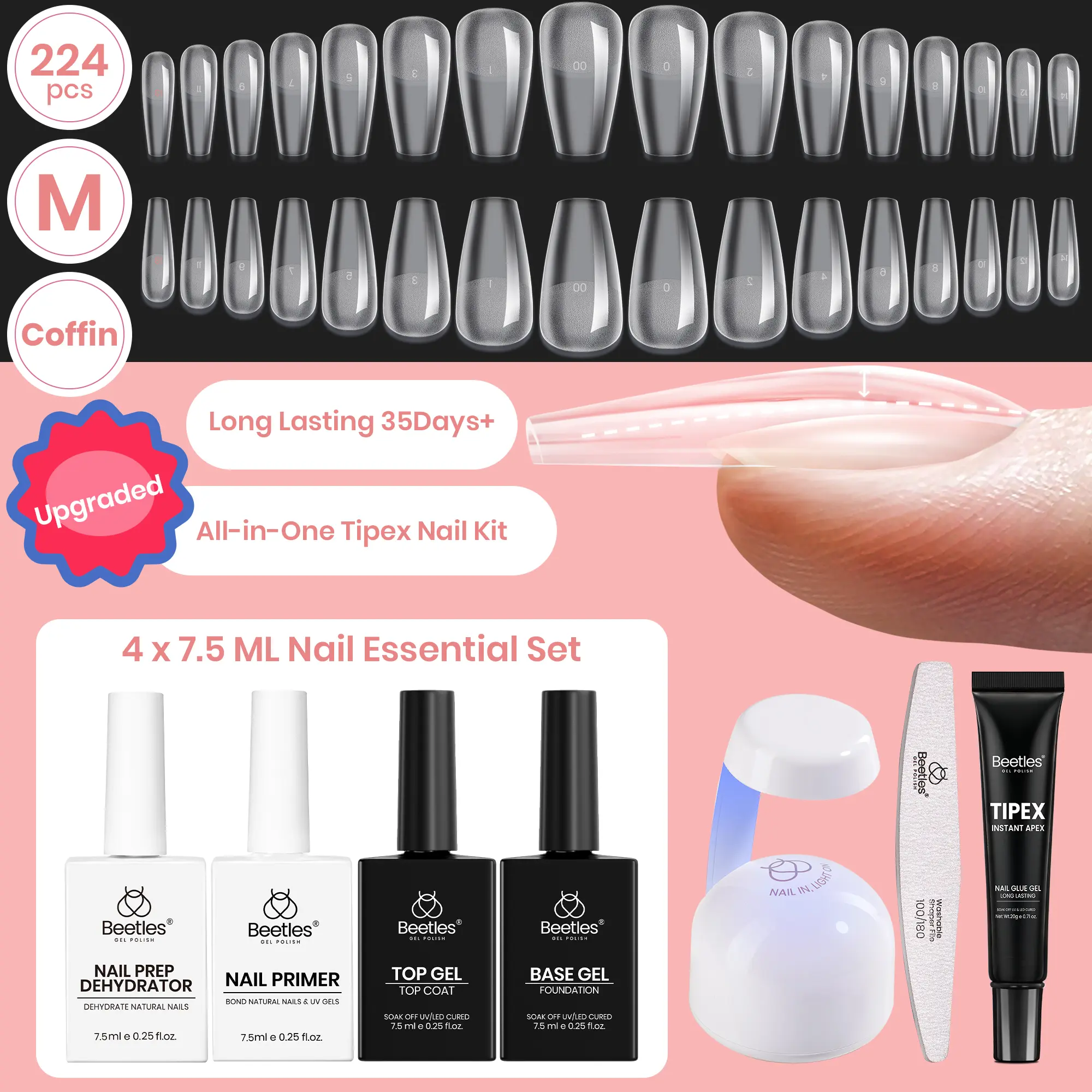 Medium Coffin 【Kit】16 Sizes-224 Pcs