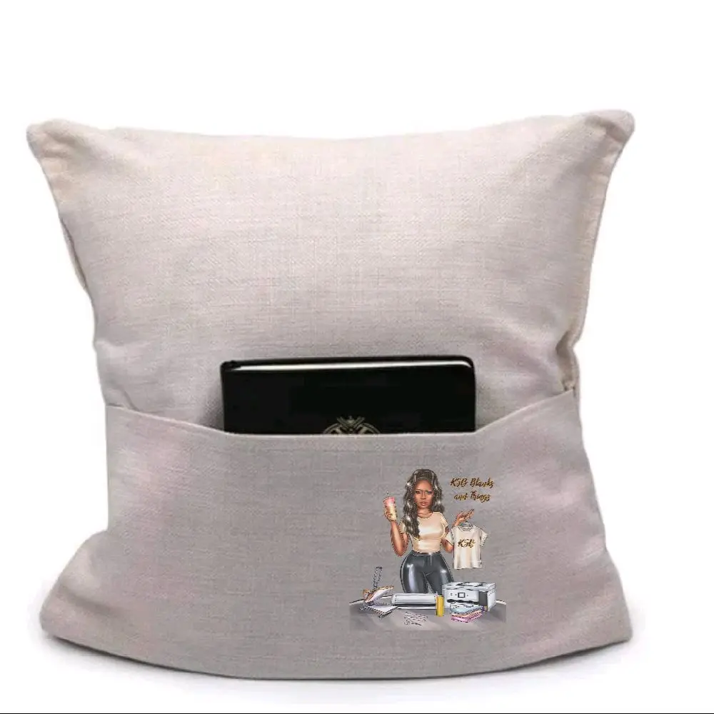 Canvas Sublimation Blank Pocket Pillow Covers Soft Smooth Satin Material High-Quality Long-Lasting Designs Comfortable Luxury Home Decor with Customized Craft Design