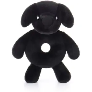 Apricot Lamb Black Labrador Soft Baby Rattle for s and Girls,  Stuffed Animal Rattle Lovey for The Newborn, 0-3 Months, 0-6 Months and Above, 5.5Inches
