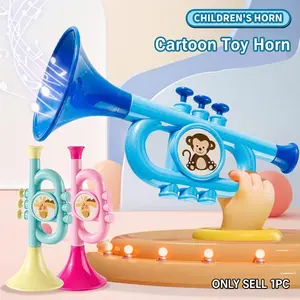 Music Toy Trumpet Horn Instrument, Early Education Sound Simulation, Hand Grip Training, Random Patterns, Birthday Gift for 3-6 Year Olds