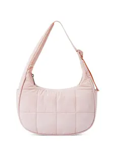 Women's Solid Color Quilted Shoulder Bag, Fashionable Large Capacity Underarm Bag for Daily Used, Casual Trendy Versatile High-quality Daily Commuting Bag