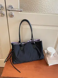Water-Resistant Nylon Tote Bag, Large Capacity Casual Shoulder Handbag, Perfect for Shopping, School, Gifts, All Seasons Use