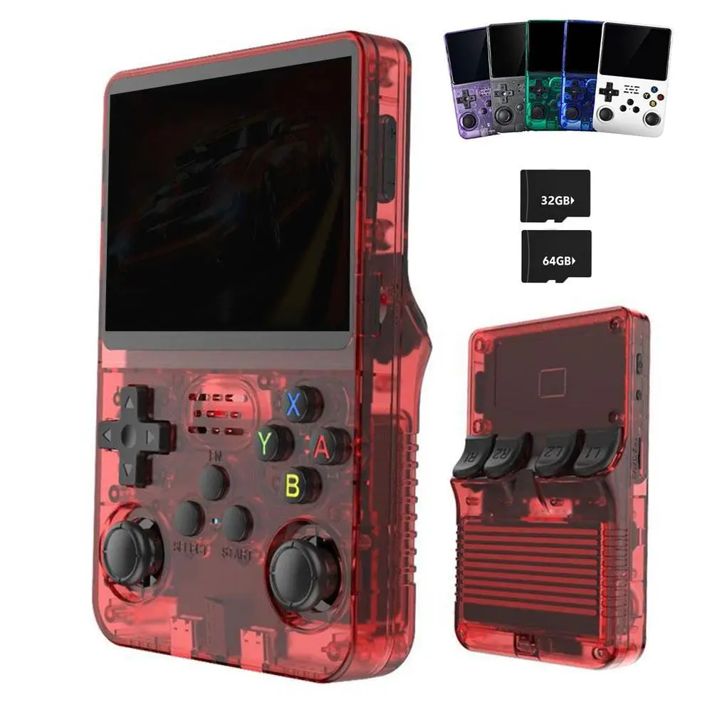 R36s Handheld Retro Game Console, 1 Count Portable Pocket Game Console with 3.5-inch IPS Screen, Handheld Gaming Console, Linux System Game Console Su