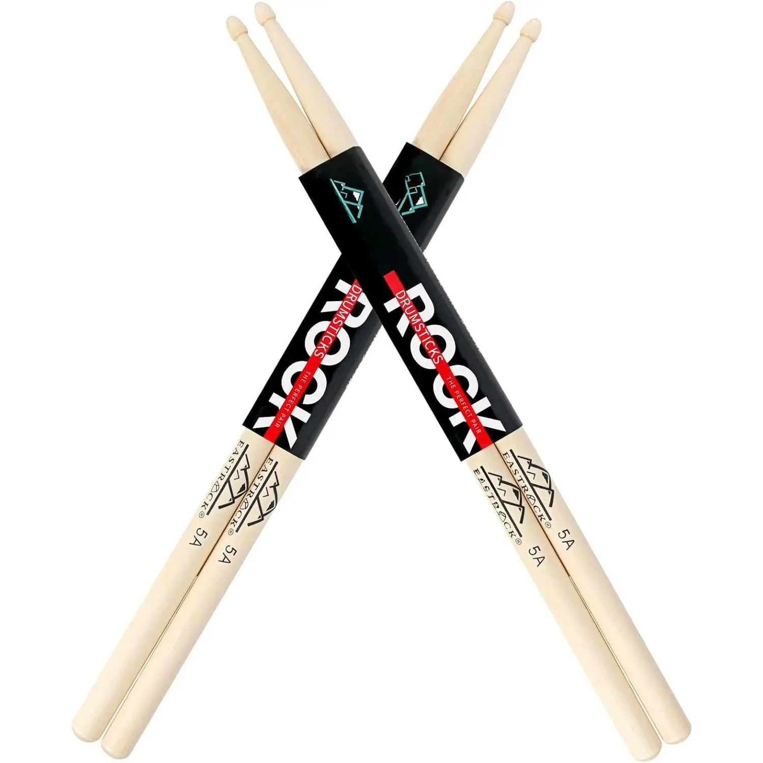 5A Drum Sticks 2 Pairs Maple Drumsticks for  Adults Drummers