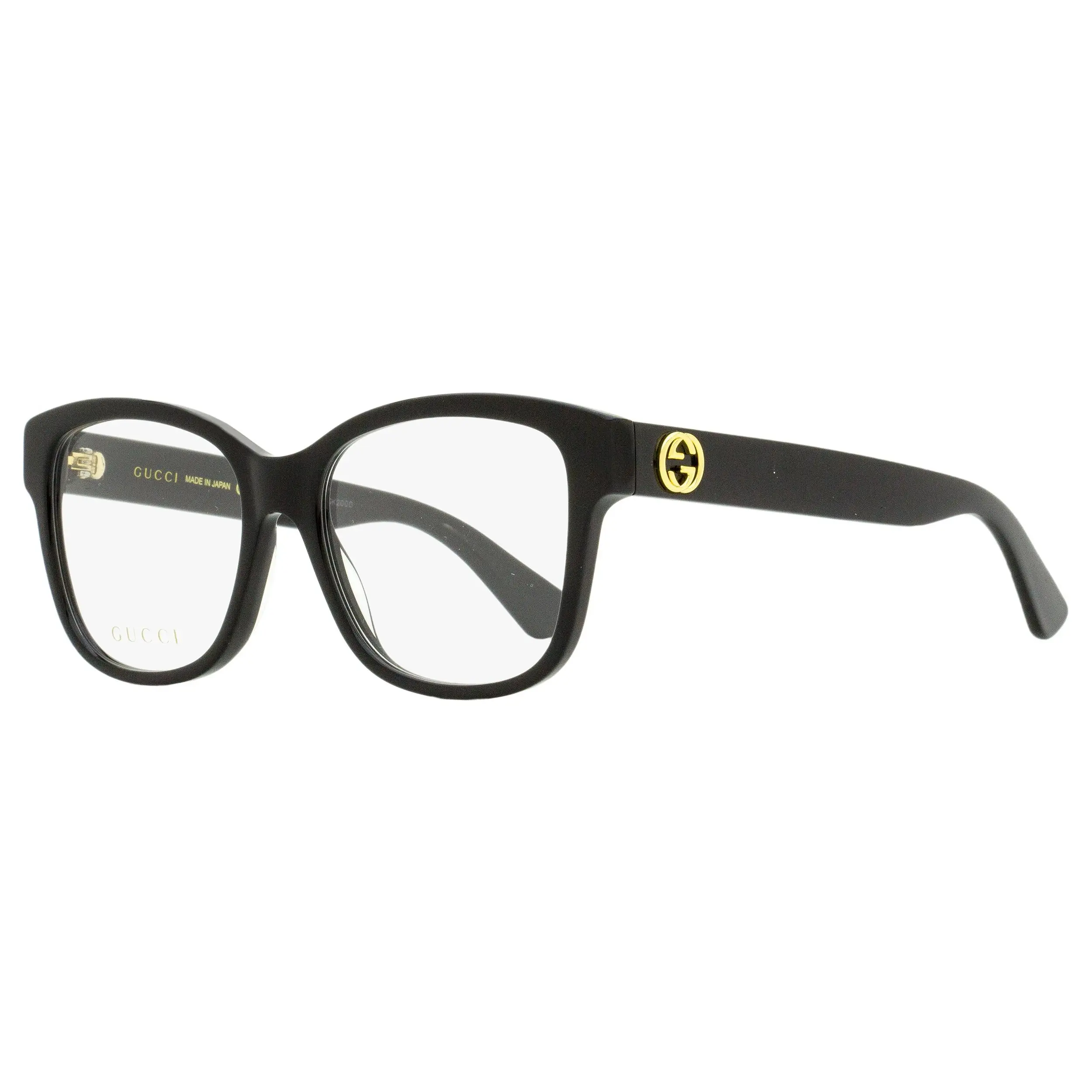 Gucci Square Acetate Eyeglasses - GG0038ON 001, Bold, Luxurious, Black, 54mm, GG Logo, Demo Lens, 38, Optical, Full Rim, Highest Quality Materials, Interlocking Gg Logo
