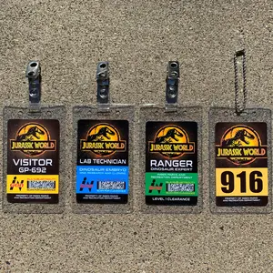 3x Jurassic Park World ID Badge PROFESSIONAL GRADE PROPS