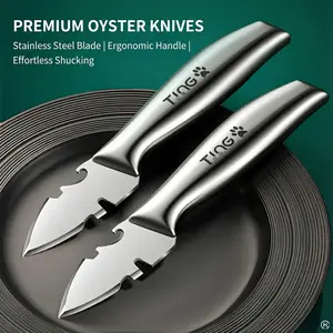 Stainless Steel Oyster Knife Opener Tool, Commercial Grade Shell Opener, Professional Oyster Shucking Kit, Durable Seafood Utensil