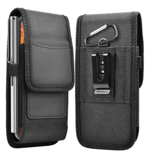 XL Tactical Belt Clip Phone Holster - Durable Waist Bag with Metal Clip, Belt Loop, Magnetic Closure, Shockproof Pouch for Outdoor Work, Home Organization