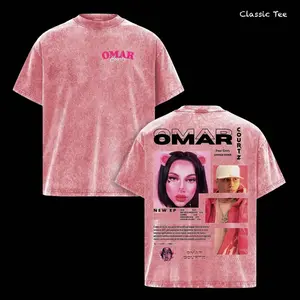 Omar Courtz Shirt – Omar Courtz Vintage Acid Washed Oversized Graphic T Shirt, Latin Trap Artist Streetwear Pink Aesthetic, Retro Collage Double Sided Print, Soft Heavyweight Cotton Unisex Tee, Music Merch Gift for Fans MCW