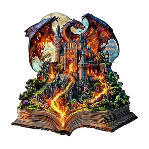 Epic Tale Wooden Jigsaw Puzzle for Adults and Kids Unique Shape Animal Wood Puzzles Challenging Puzzle, Family Game Creative Gifts，Laser-Cut Durable HDF Wood Puzzle