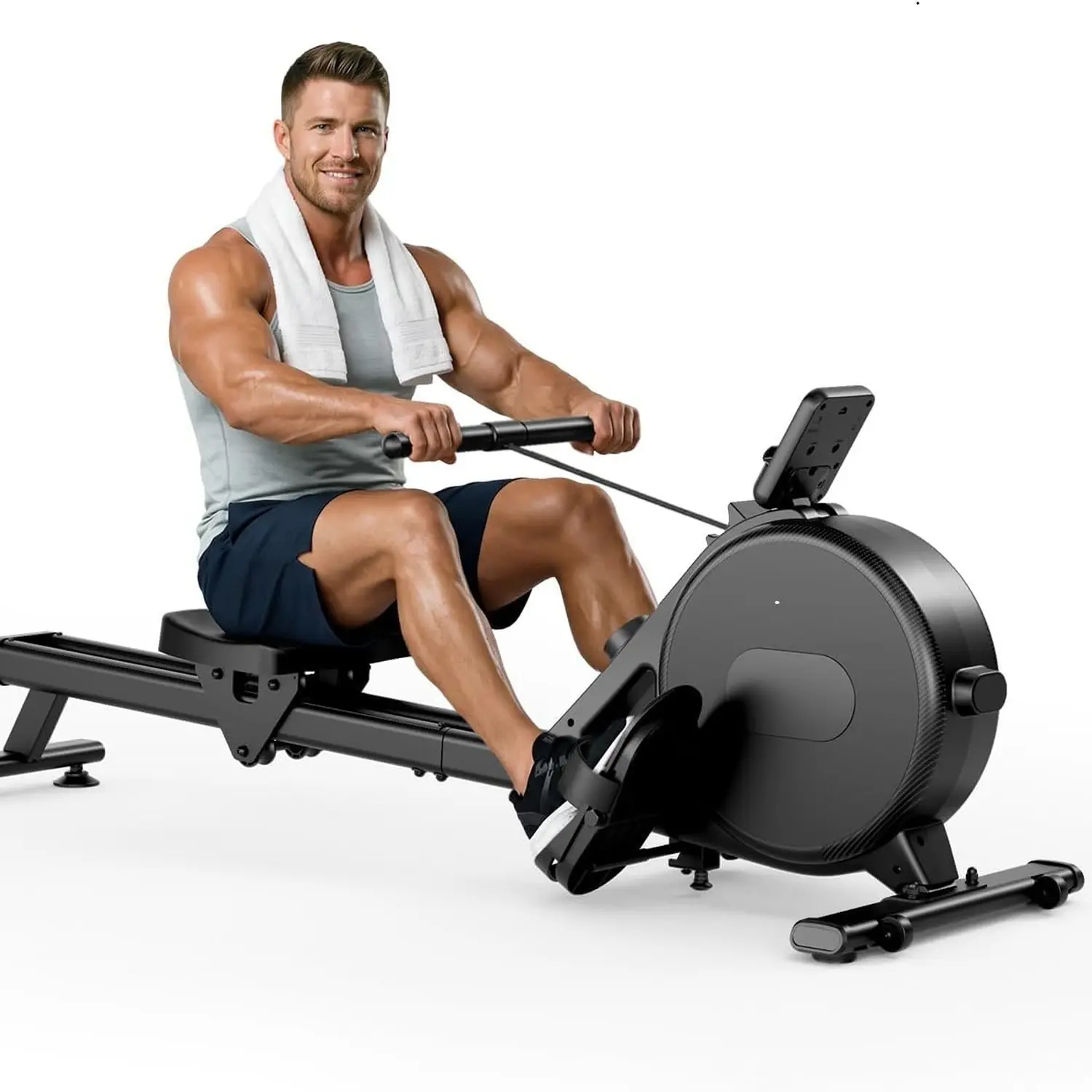 【Superun】Upgraded Rowing Machines for Home, Magnetic Rowing Machine with 32 Levels, Rower Machine of Quiet Resistance & 300LBS Weight Capacity, Row Machine with LED Monitor, App Supported