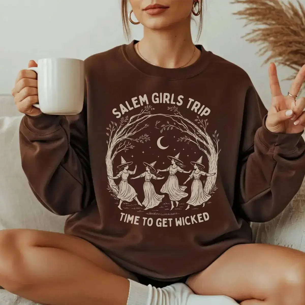 Salem Girls Trip Shirt, Salem 2026 Halloween Witch Sweatshirt, Salem Massachusetts Gift, Time to Get Wicked Crewneck