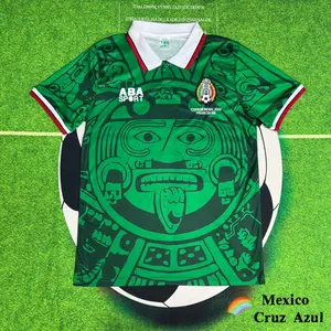 1998 World Cup Mexico National Team Short-Sleeve Green Soccer Jersey