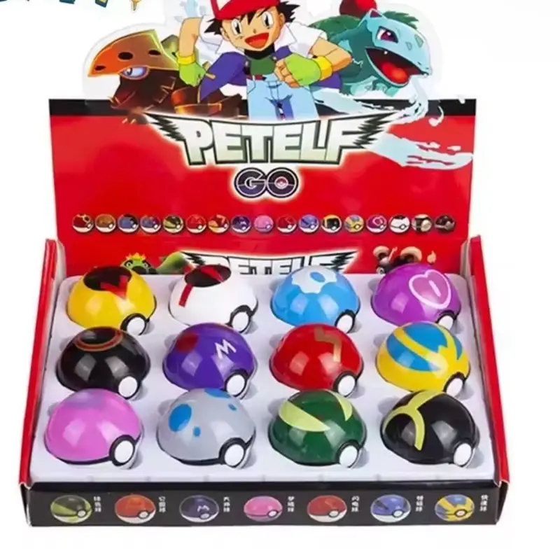 12 Pokeballs With Random Pokemon Inside