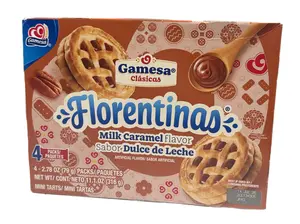 Gamesa Florentinas Mini Tart Cookies – Dulce de Leche Flavor – Mexican Filled Snack Cookies – 11.1 oz (316 g)