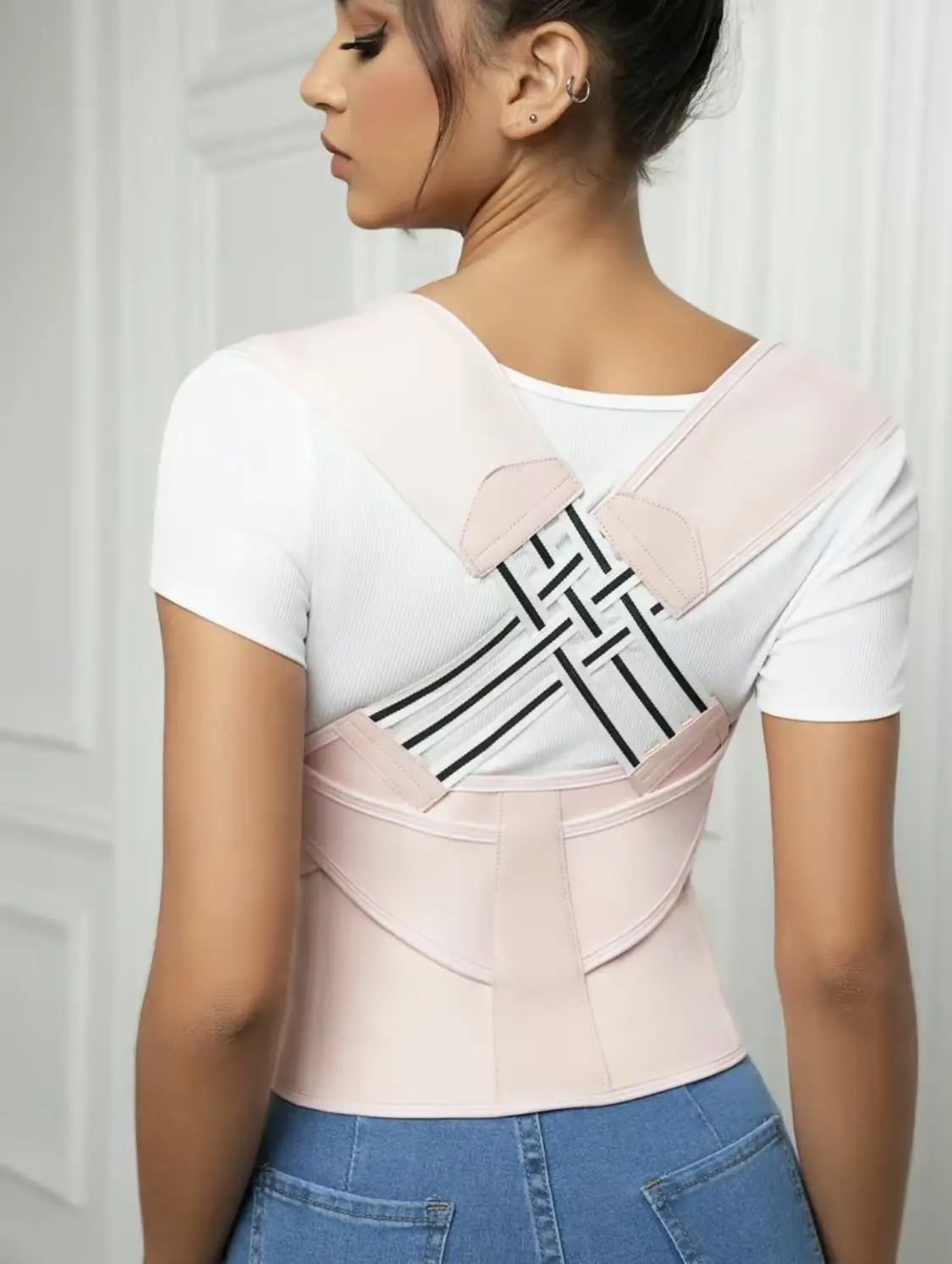 SLIMWEST Waist Trainer Correct Bad Posture Help and Hunchback Unisex Posture Enhancer Back Support Posture Correction Shoulder Straps Correction Vest for Home Office
