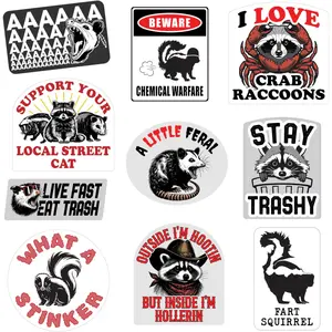 Trash Animals Sticker Extra Large Stickers for Adults Funny Adhesives with Memes Funny Stickers with Colorful Graphic Decals Sarcastic  Funny Animal  Multi