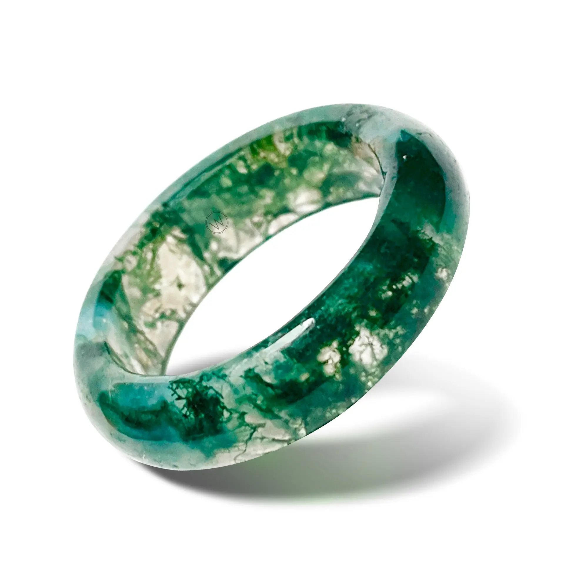 Carmela - Moss Agate Stone Ring - Maya Collection