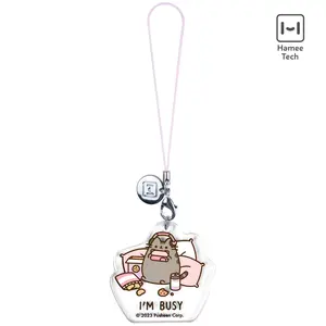 Pusheen the Cat Acrylic Keychain Charm - I'm Busy