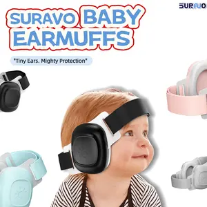 SURAVO Baby Noise-Canceling Earmuffs – 2025 Manufactured | Upgraded, Market-Leading up to 27dB Hearing Protection for Infants & Toddlers (3–48 Months) - Newborn