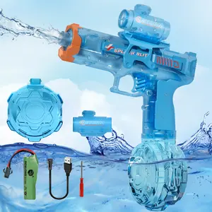 Electric Water Guns for Kids, Automatic Squirt Gun with 26FT Range, Super Blaster Soaker High Capacity Pistol for Swimming Pool Party Toy ColorBlast LED Electric Water Gun