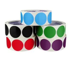 1-1/2" Permanent Round Color-Code Dot Inventory Labels: 500/Roll