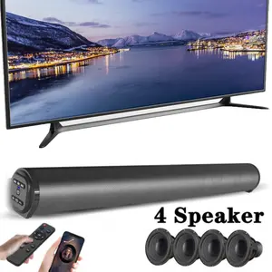 Wireless Surround Sound Bar System Bluetooth Subwoofer 4 Speaker TV Home Theater Remote Control