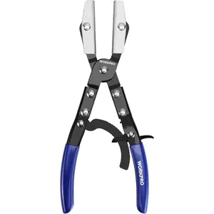 10" Ratcheting Hose Pinch Pliers – Locking Clamp Tool for Automotive Fuel, Coolant & Radiator Hose Lines