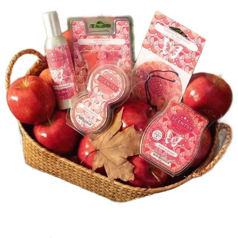 Scentsy Johnny Apple Seed Full Collection Delicious Fall Scents - Includes Air Freshener & Wax Melts with Apples and Leaves